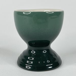 ARTICHAUT Le Creuset Footed Egg Cup Holder NWT 2nd Choice Stoneware Green